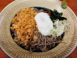 たぬきそば+とろろ+冷やし